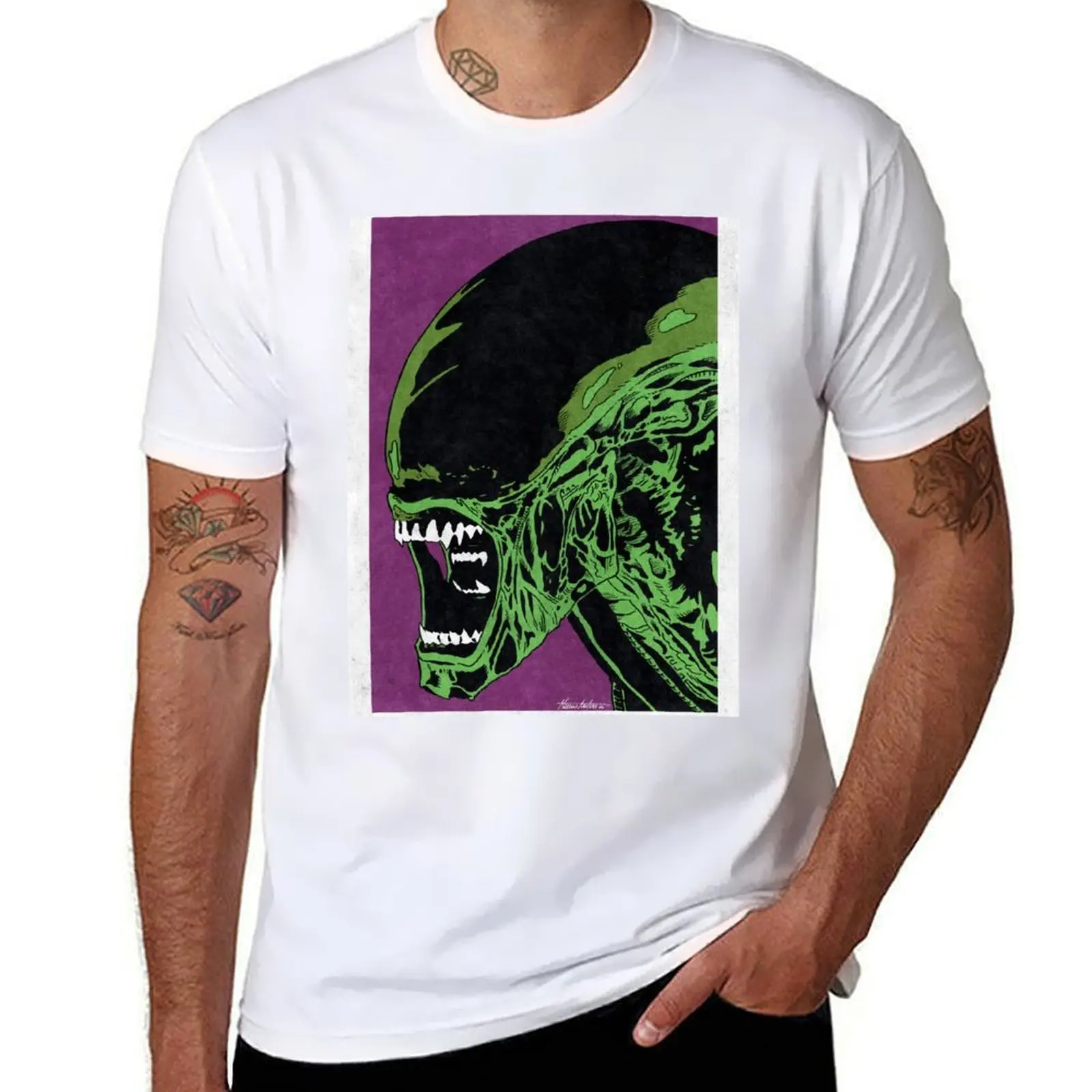 

XENOMORPH - Alien (Pop Art) T-Shirt man t shirt heavy cotton mens graphic t shirts T-Shirt