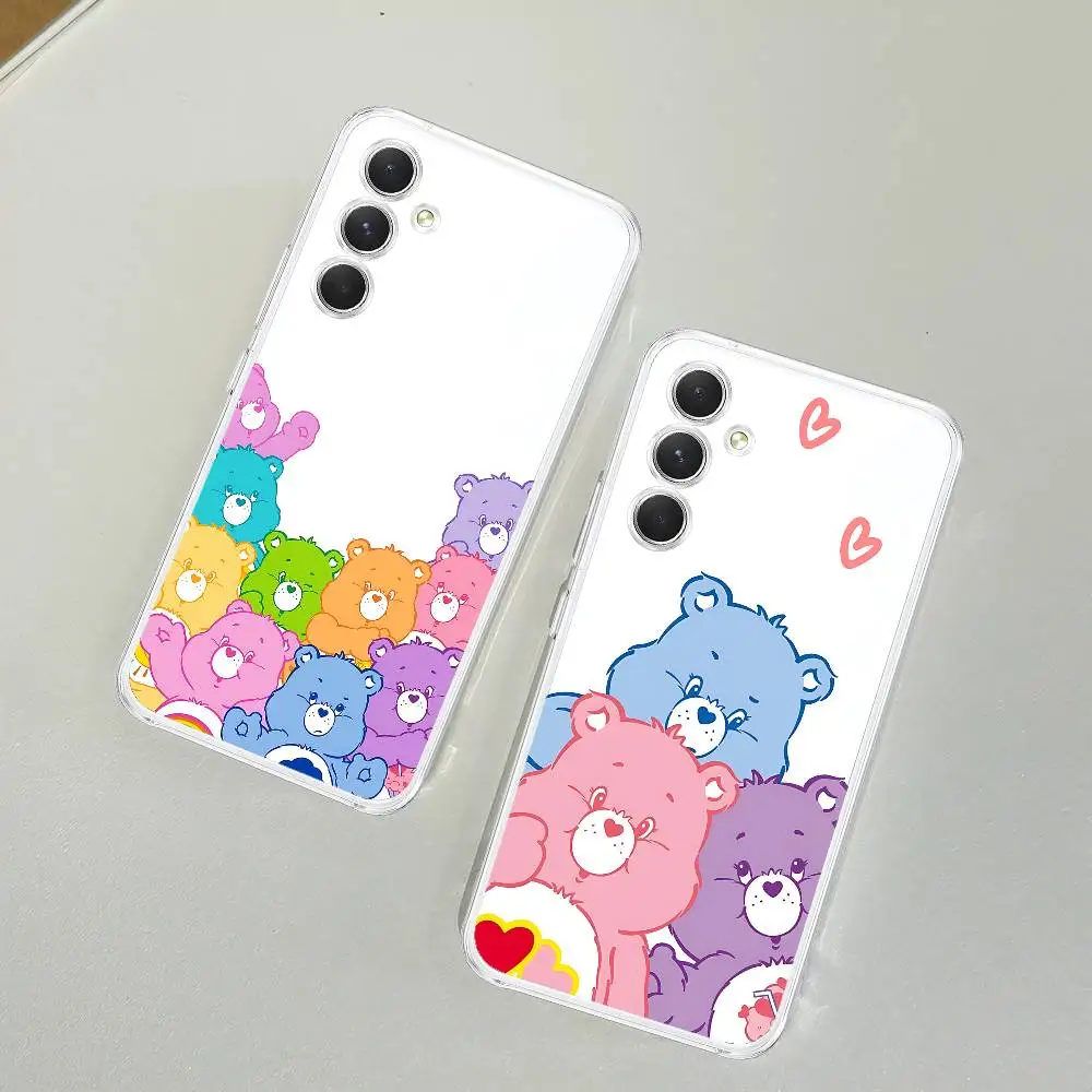

Cute I-Care-B-Bears Phone Case For Samsung Galaxy A52 A12 A51 S21 Edge S22ULTRA S23 S24 S25LITE Plus Ultra Transparent Cover