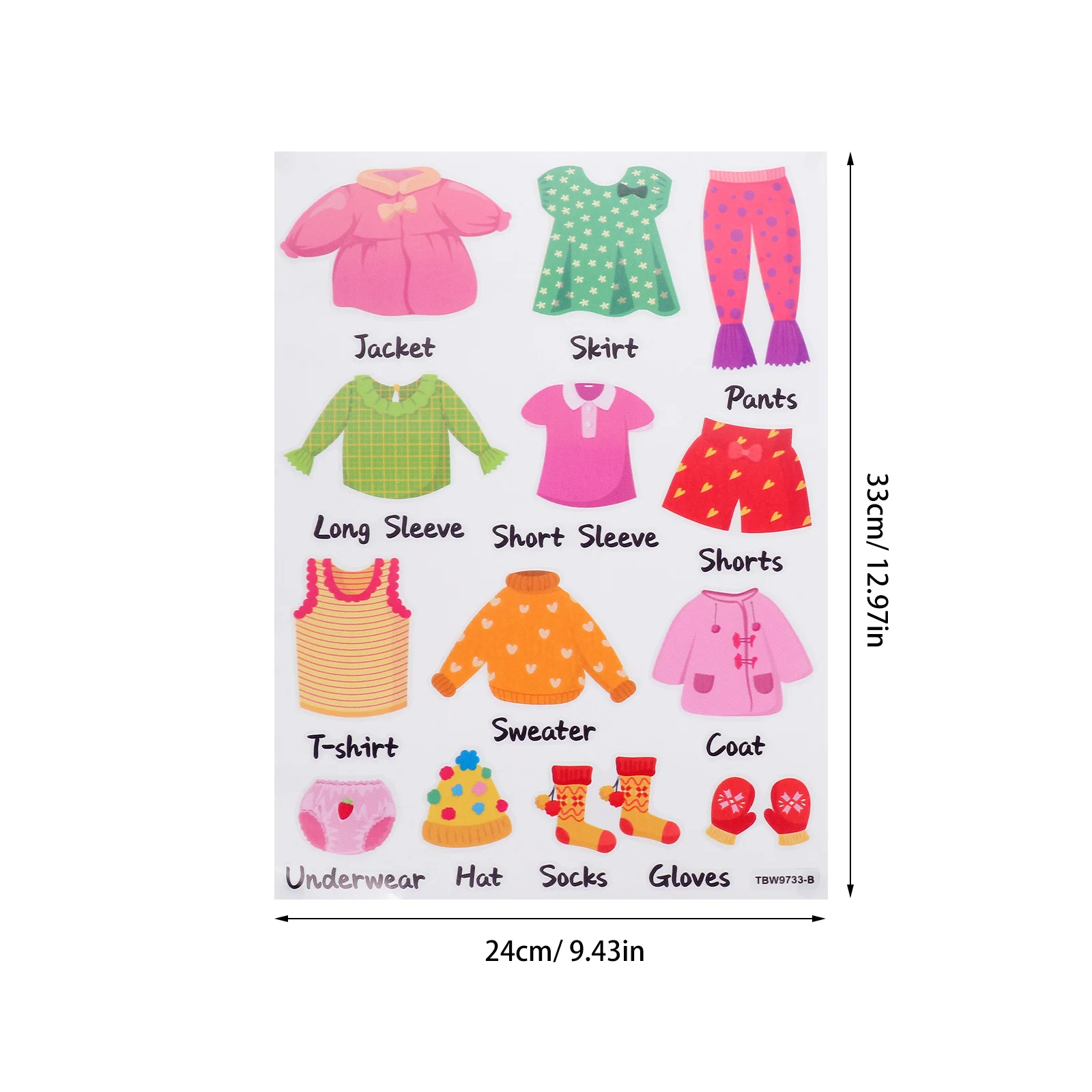 مجموعة واحدة من ملصقات الملابس لخزانة الملابس، طريقة مريحة لتنظيم صناديق الملابس لديكور الغرفة، شارات فرز الملابس #2