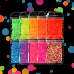 10 sacchetti rotondi paillettes Glitter per la decorazione di arte del chiodo resina epossidica UV stampi in Silicone ripieni creazione di gioielli accessori fai da te