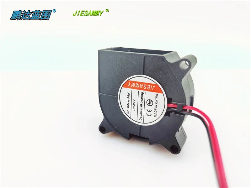 JIESAMMY كرة مزدوجة 4020 منفاخ توربيني 4 سم حجم هواء عالي 24V12V5V مروحة تبريد الطابعة