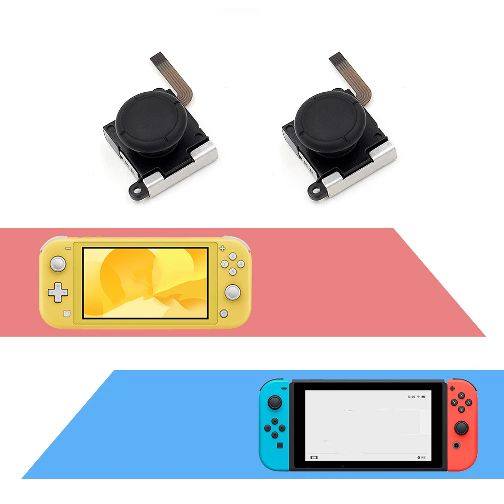 2-Pack Joycon Joystick 3D Analog Thumb Stick Replacement Kit for Nintendo Switch Include Screwdrivers Thumb Stick Caps
