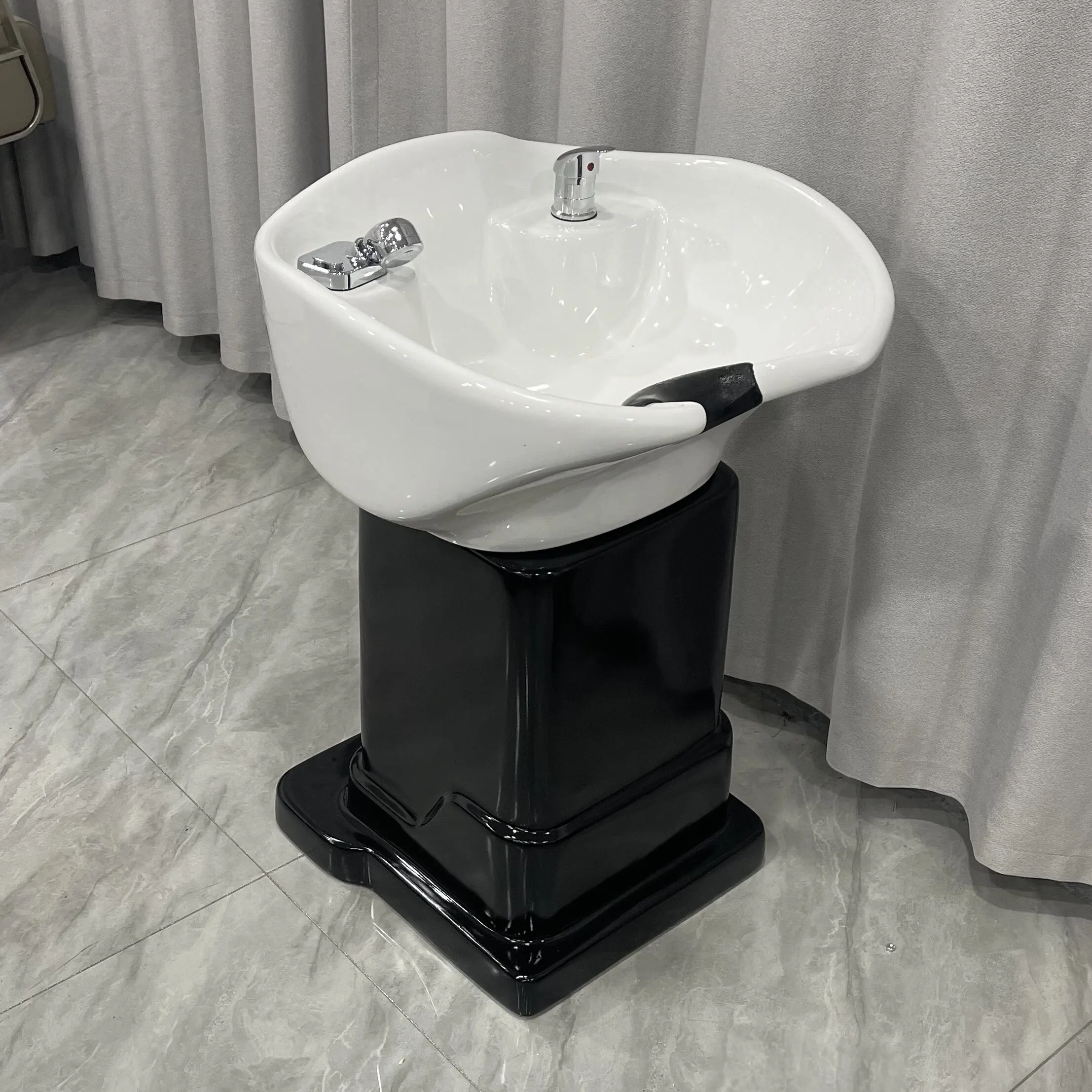 Shampoo Bed Ceramic Head  Grafting Basin Base Column Base Ceramic Basin Accessories Vertical Shampoo Basin