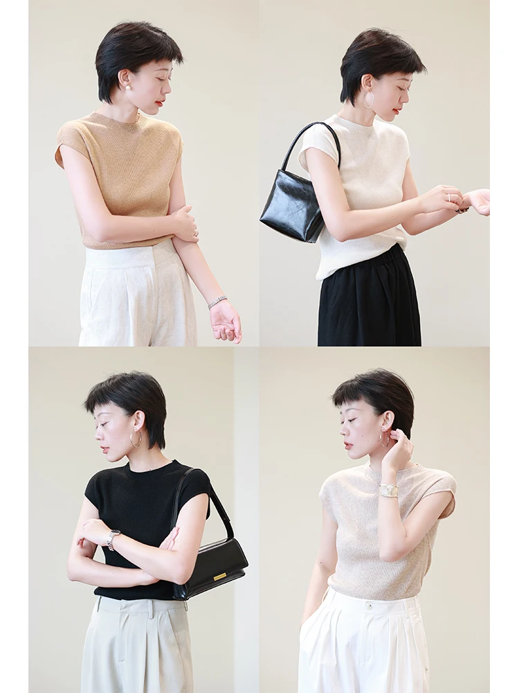 

Классический приталенный шерстяной вязаный жилет, женский базовый жилет irt Svel, повседневный эластичный повседневный модный мягкий полиэстер, смесь