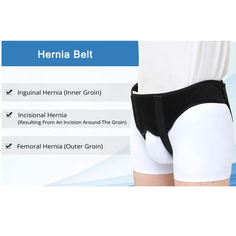 Men Hernia Support Belt Sports Inguinal Groin Hernia Pain Relief Truss Brace Air Band Adjustable Hernia Support for Training