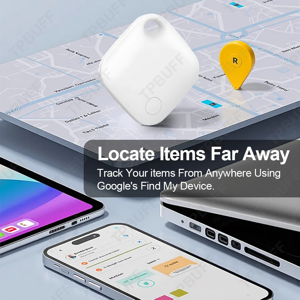 Rastreador GPS Android con Bluetooth, etiqueta inteligente Compatible con Google Find My App para llaves de mascotas, localizador Xiaomi Samsung Motorola