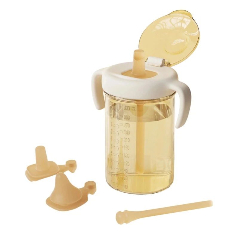 Y4UD Lightweight Toddler Cup with Lid and Soft Silicone Spout, Trainer Drinking Cup with Easy-Hold Sides for Daily Home