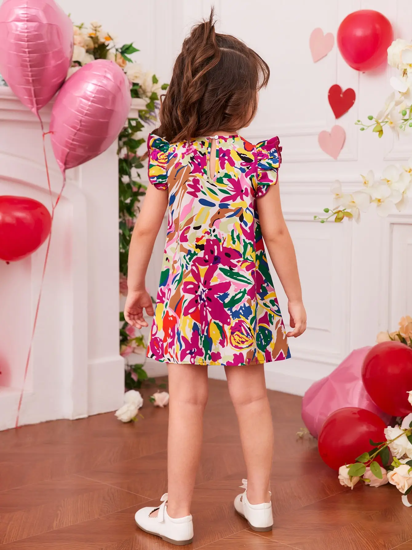 Girls Dress Summer New Baby Girl Fashion Small Flying Sleeve Skirt Children's Casual Party Holiday Cute Colorful Dress