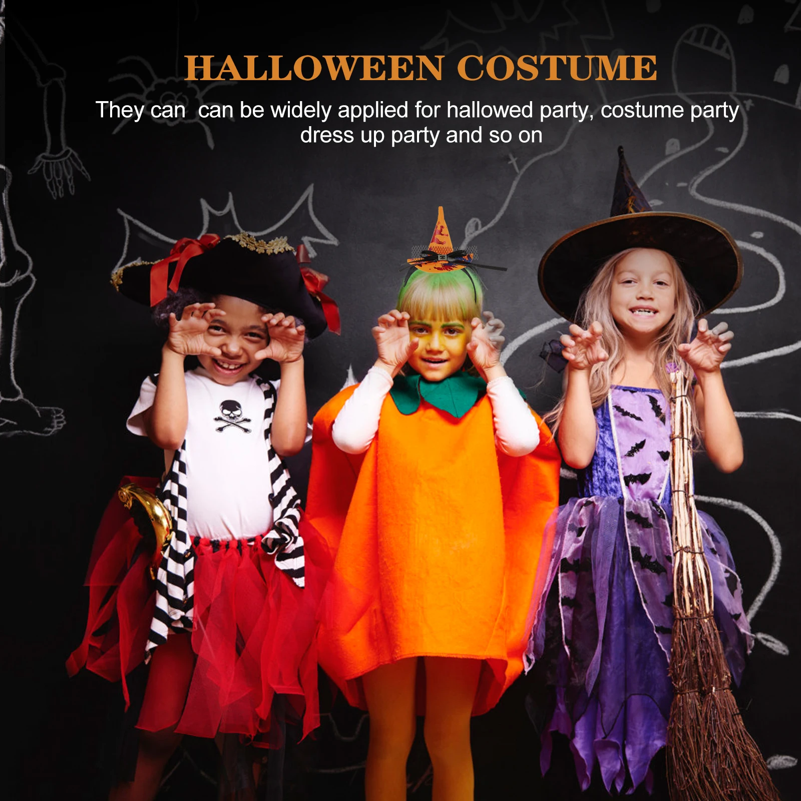 

2pcs Halloween Witch Hat Headbands Spider Web Bowknot Party Supplies Costume Hair Band For Women Cosplay Carnival Festival