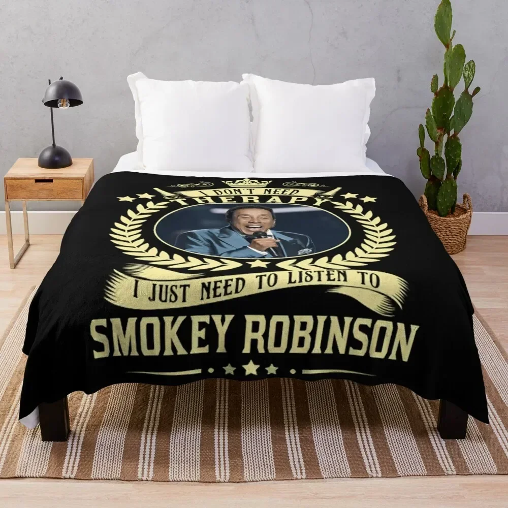 therapy Smokey music Robinson Round neck Woman Throw Blanket Plaid Sleeping Bag Blankets