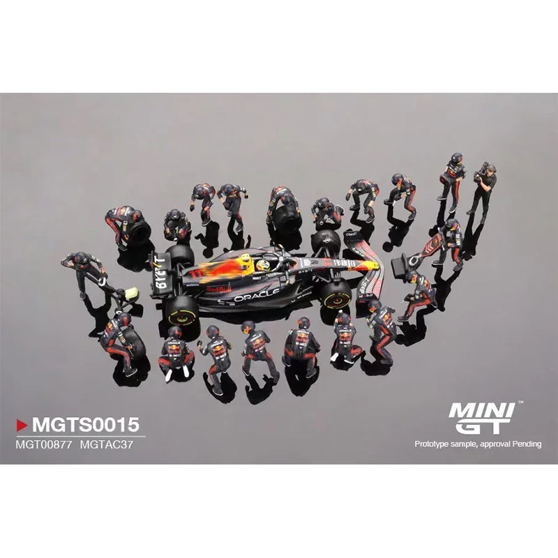 PreSale MINIGT 1:64 RB19 #11 Japanese Grand Prix Pit Crew Diecast Model Collection Toys