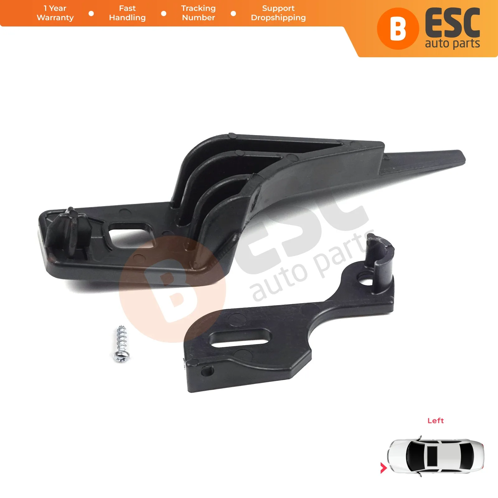 EHL43 Headlight Holder Mount Repair Bracket Tab Set Left Side for Ford Fiesta MK6 CB1 CCN B299 B409 2008-2013 8A6113W030