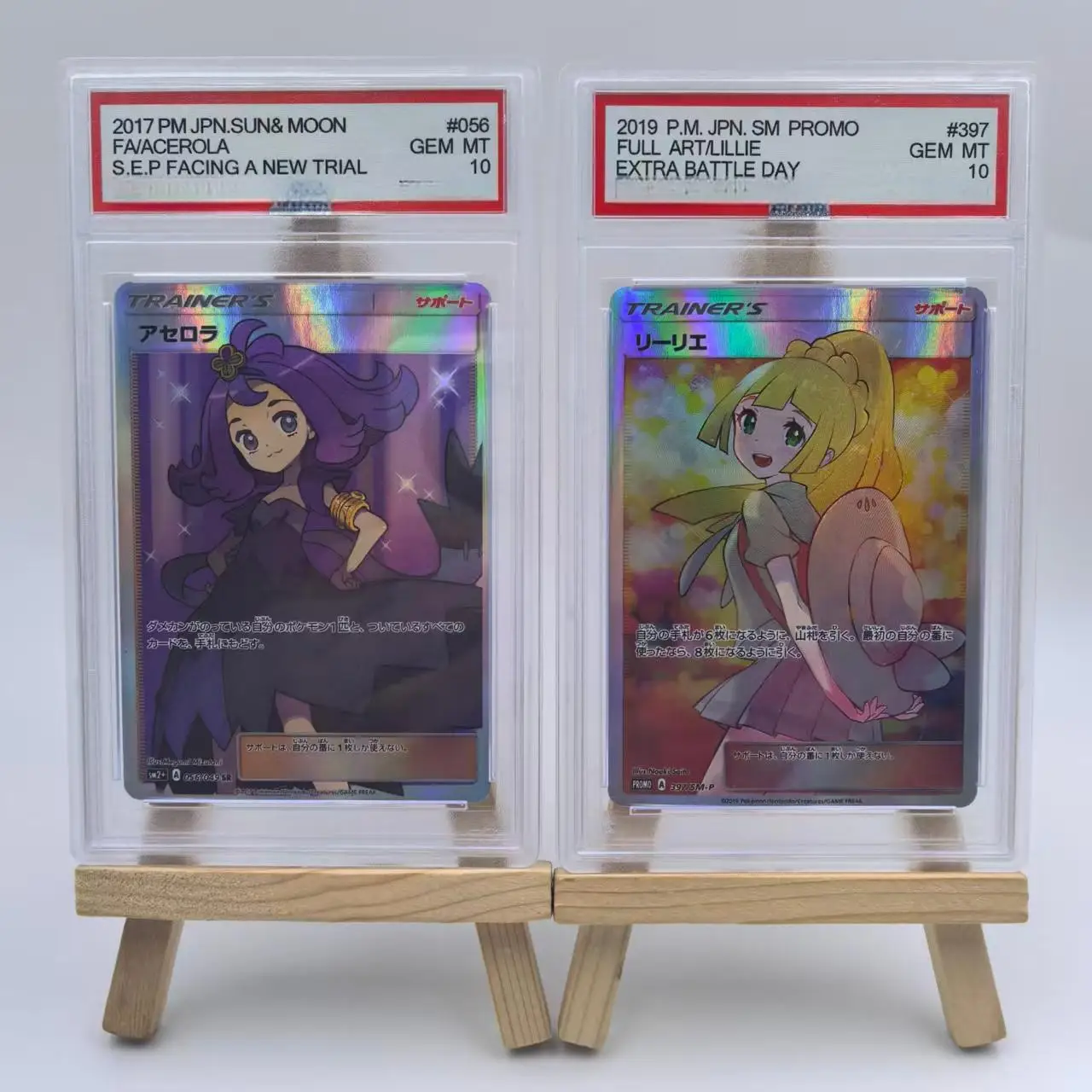 2017 Pocket JPN.SUN&MOON FA ACEROLA Lillie S.E.P FACING A NEW TRIAL GEM MT Copy 10Points Rating Collect Ornament Cards Game Gift