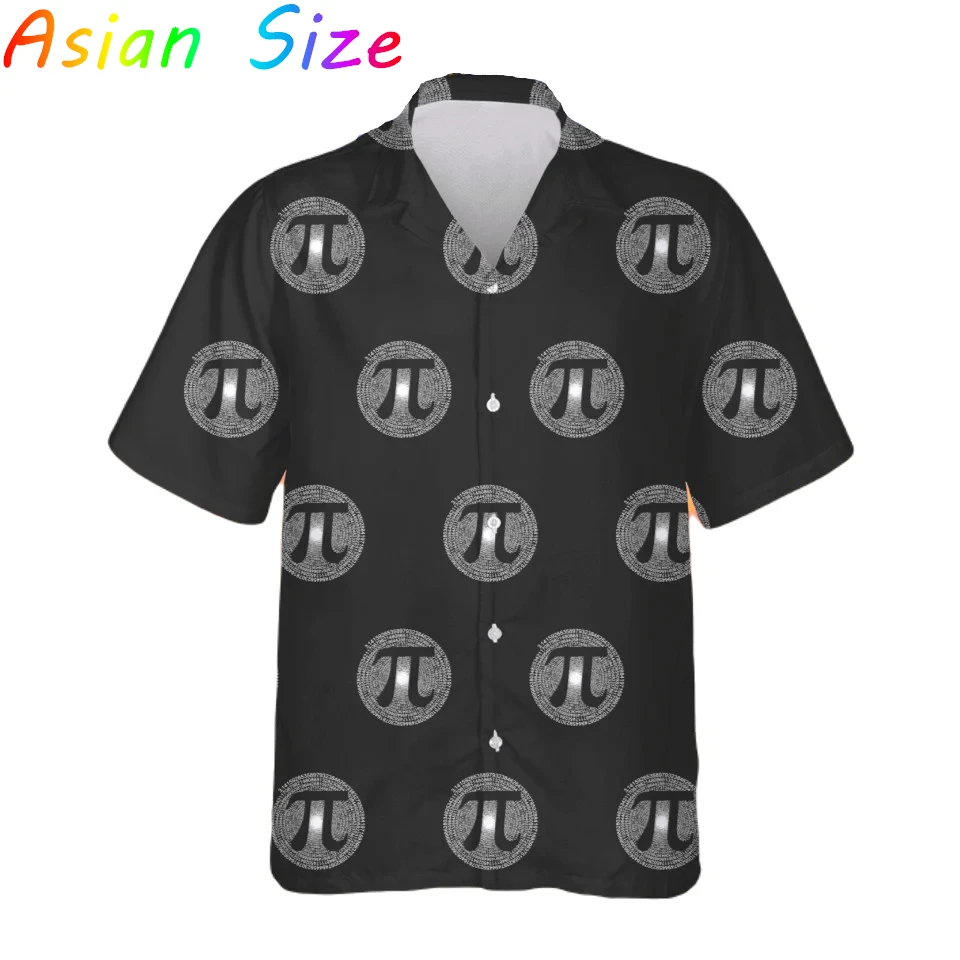 

3.1415926 корпоративные рубашки с математическим рисунком для мужчин, одежда, блузки в стиле хип-хоп, мужская уличная одежда, блузки унисекс, топы на пуговицах с короткими рукавами, рубашки