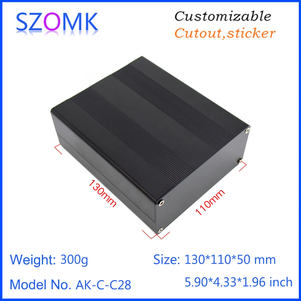 

4 Pieces 50x110x130mm Aluminium project enclosures szomk metal box silicion rings/gasket ip54 aluminum waterproof box pcb case