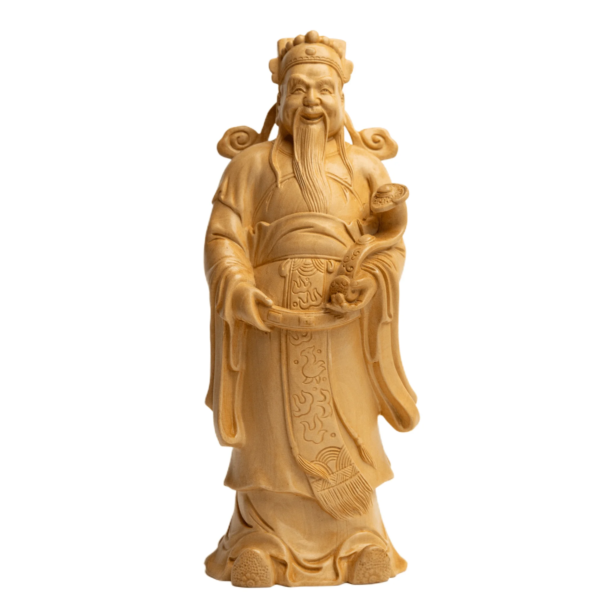 Fu Lu Shou (Three Stars of Fortune, Prosperity, and Longevity) Statue, Lucky Deity Figurine for Home Decoration, Gift for Friend