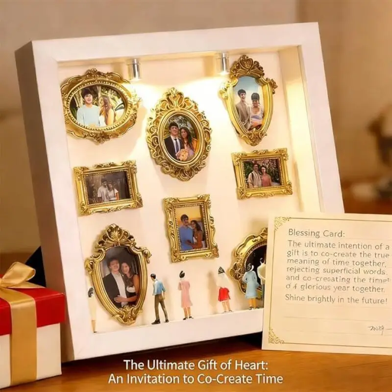 DIY Mini Museum Silhouette Box Exquisite Photo Frame Commemorative Cut Resin Mini Art Photo Frame