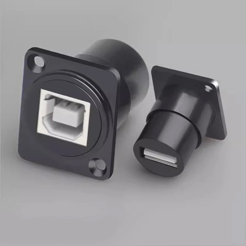 Straight Socket Type B to A USB coupler Dual Port socket to socket Panel Mounted USB AtoB connector