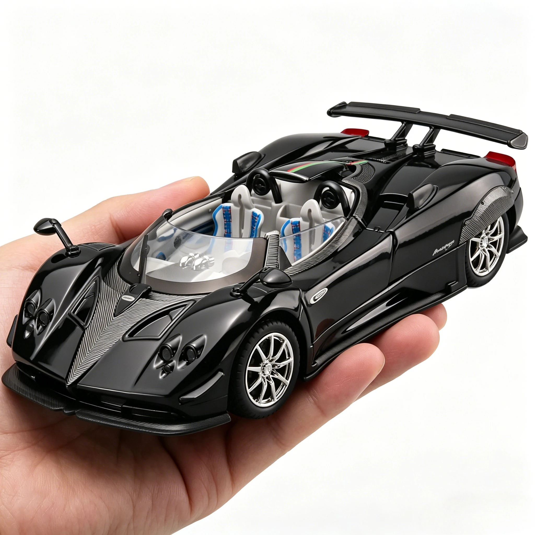 

Масштабная модель спортивного автомобиля Zonda HP 1:24, литая из металла, со звуком и светом, игрушка для детей, подарок