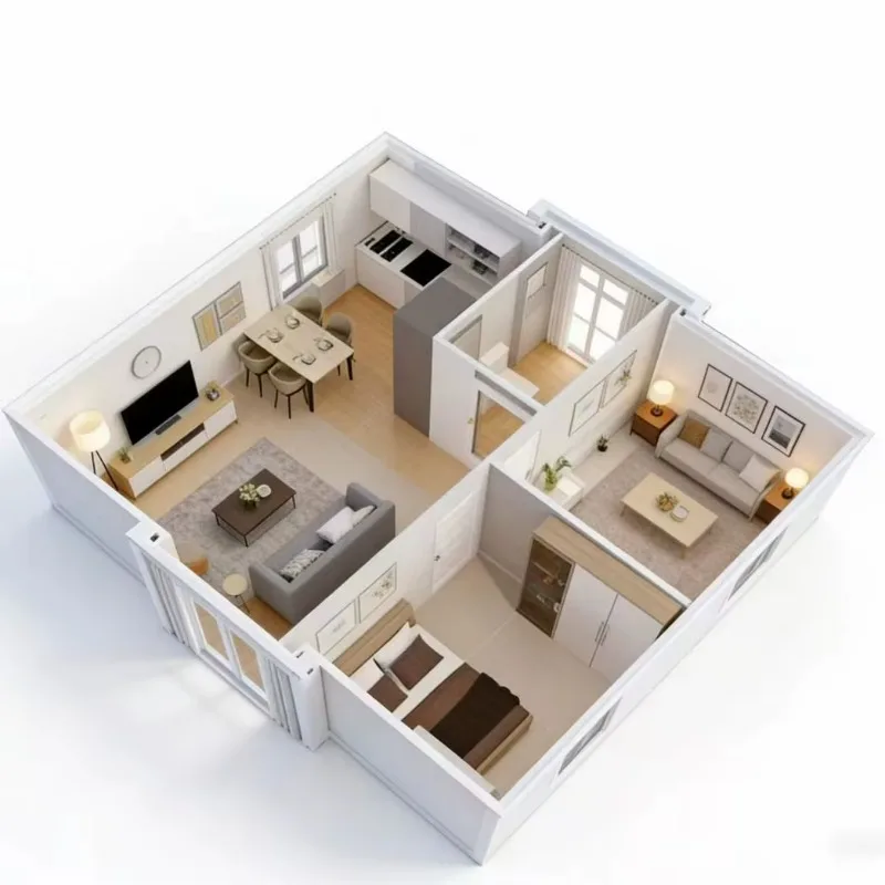 Module Mobile Home Small House New Villa Expandable Container House With A Roof And A Terrace For Outdoor Household Commercial