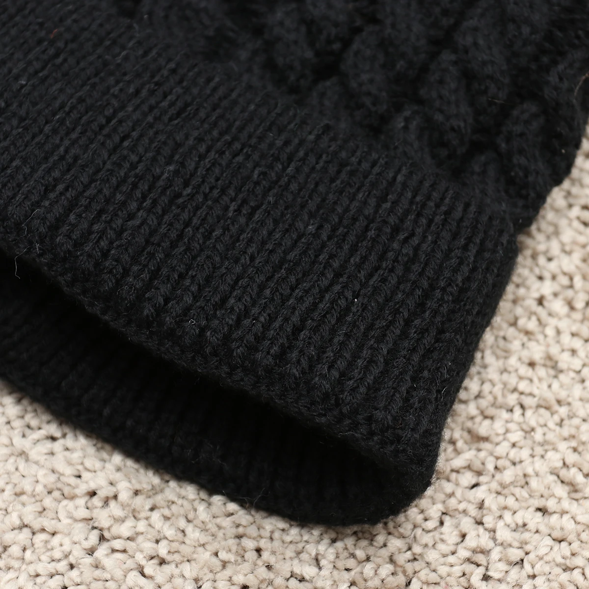 

Warm Woolen Knit Hats Kids Baby Beanie Hairball Cap Winter Cycling Hat Soft Comfortable Premium Material Fashionable Design