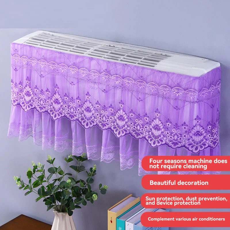 

Lace Air Conditioner Cover Romantic Room Decor Washable Bedroom Hanging Air Conditioner Dust-proof Covers Home Decoration