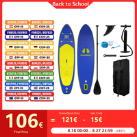 FunWater Stand Up Paddle Board Inflatable Paddling Board Surfboard Surf Sup Board 335*83*15CM  Non-Slip Water Sport Paddle Board
