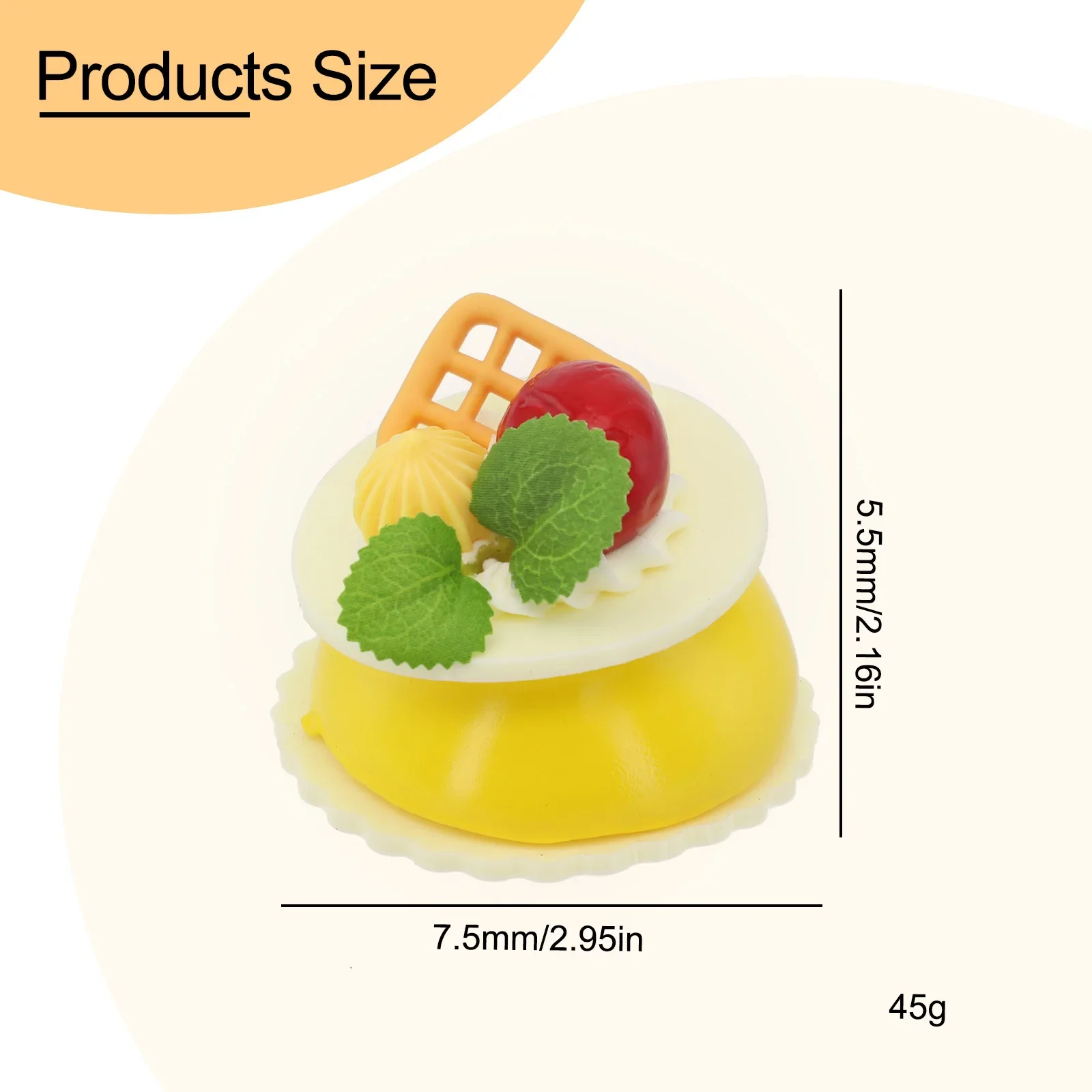 

Dessert Cake Chocolate Cake Model Refrigerator Magnet Table Decoration