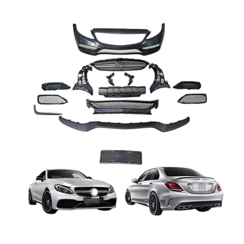 

Applicable to C-class W205 2015-2021 Upgrading and Retrofitting C63 Body Kit, Front Bumper GT Grille