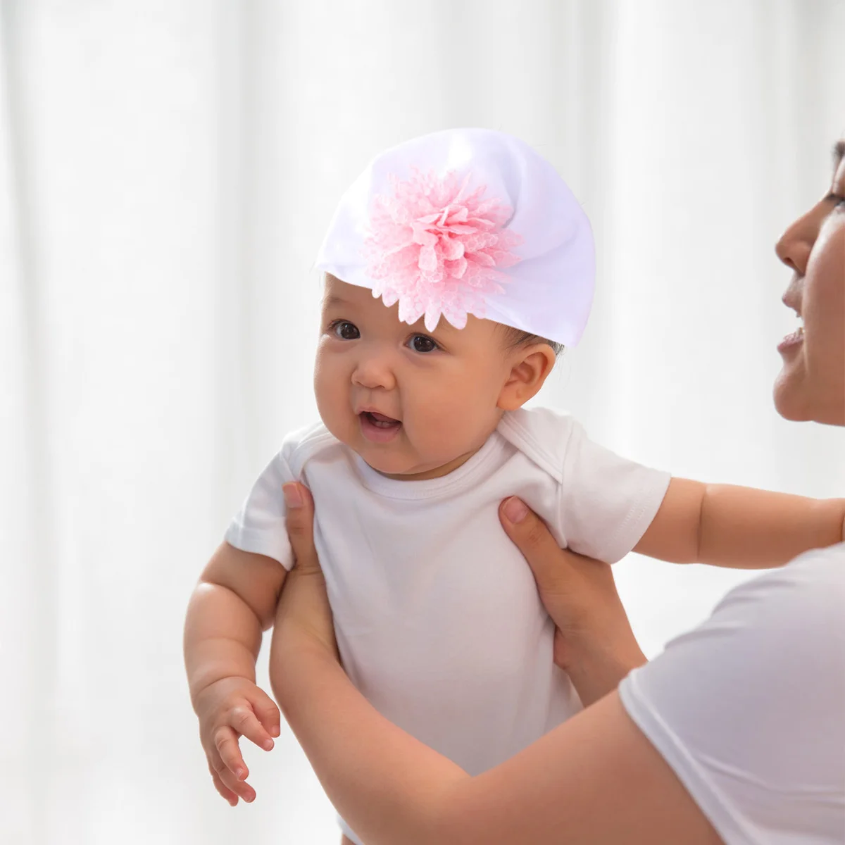 5 buah topi India topi bunga topi bayi Eropa dan Amerika topi kupluk katun anak