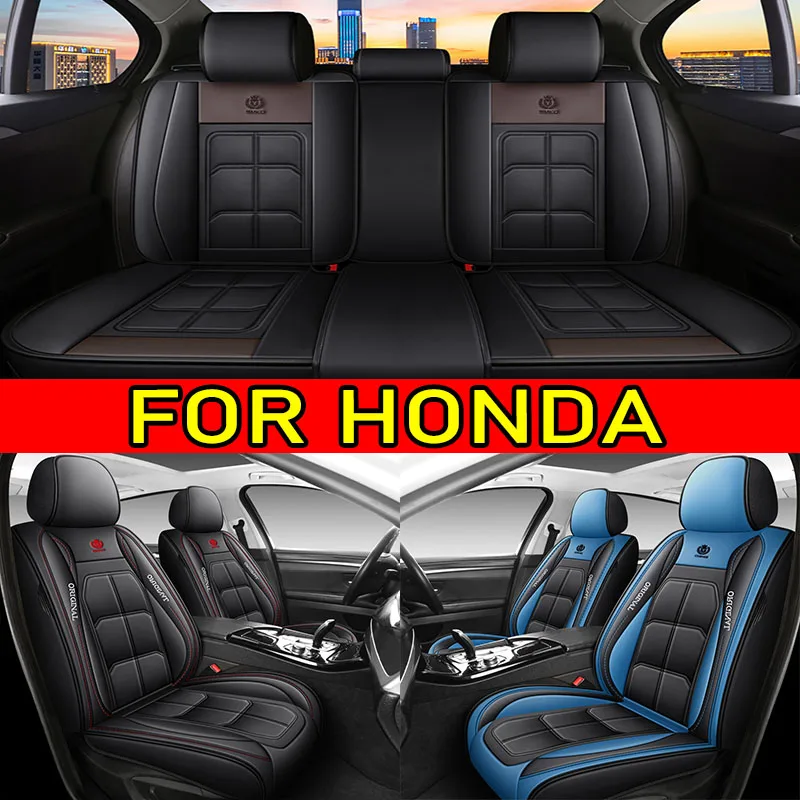 

Чехол на автомобильное сиденье HONDA, водонепроницаемый, из искусственной кожи, мягкий и удобный, с полной оберткой, чехол на сиденье с мышцами, грязеотталкивающий