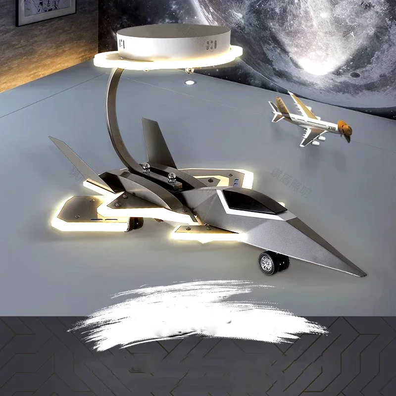 Imagem -03 - Luzes de Teto Led Bladesess para Quarto de Crianças Avião Modelo Moderno Lâmpadas dos Desenhos Animados com Controle Remoto