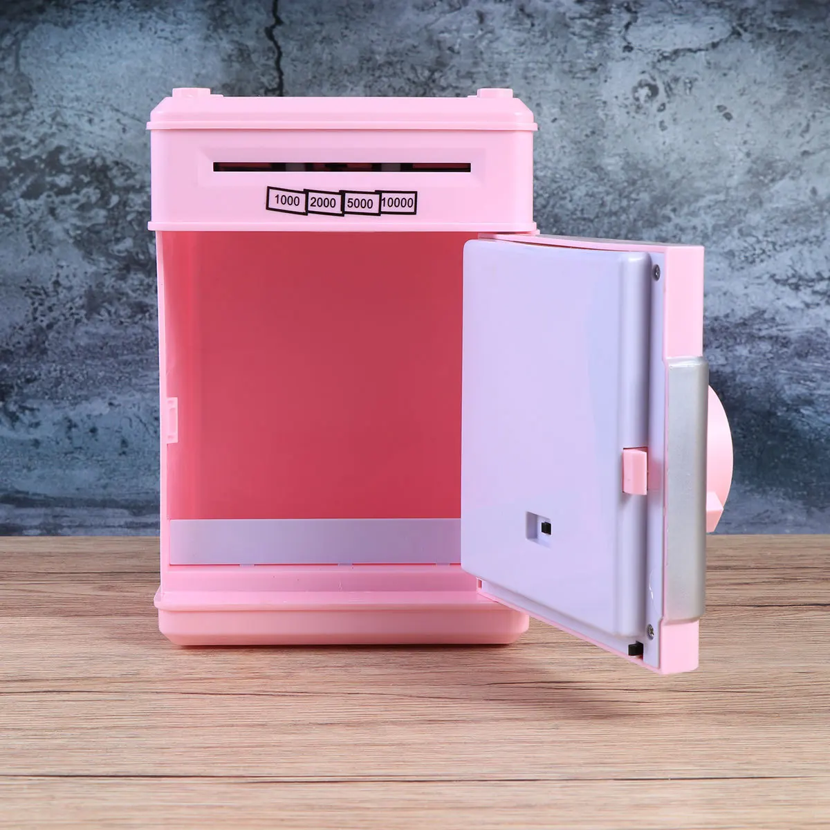 

Intelligent Voice Money Saving Box For Password Key Lock Automatic Paper Coin Entrance Cute Mini Safe Pink Code Security
