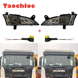 1Pc Fog lights For Scania G series P series Truck 24V LED Light 2659167 2659166 or Cover Panel 2307654 2307660 with plugs