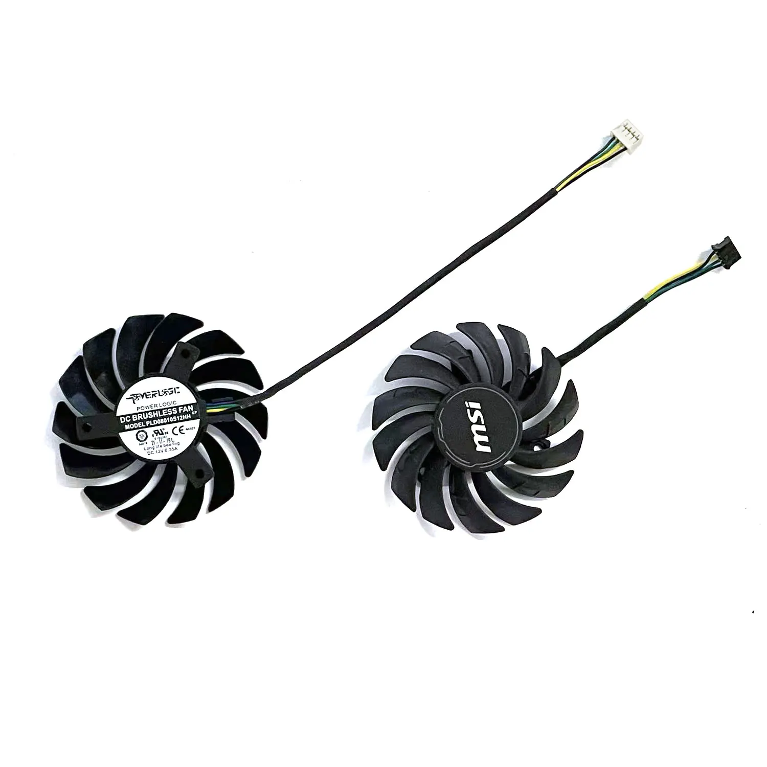 Brand New 70MM 4PIN PLD08010S12HH RX 6500 XT GPU Fan for MSI Radeon RX 6500 XT MECH 2X 4G Graphics Card Replacement