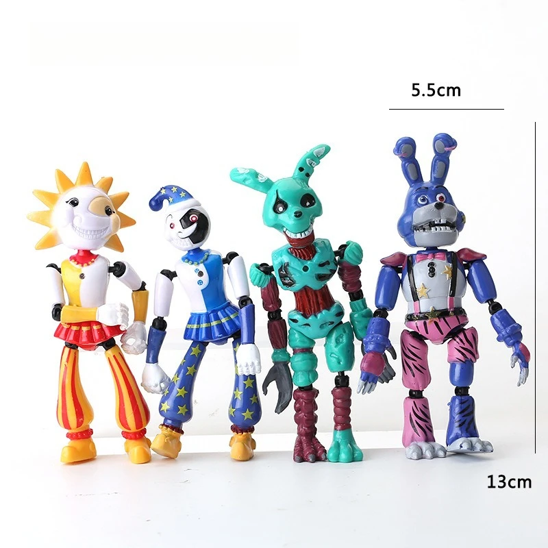 4 ピース/セット FNAF ファイブナイツアットフレディーズアクションフィギュアジョイント可動フィギュアおもちゃ PVC コレクション人形おもちゃ子供の装飾