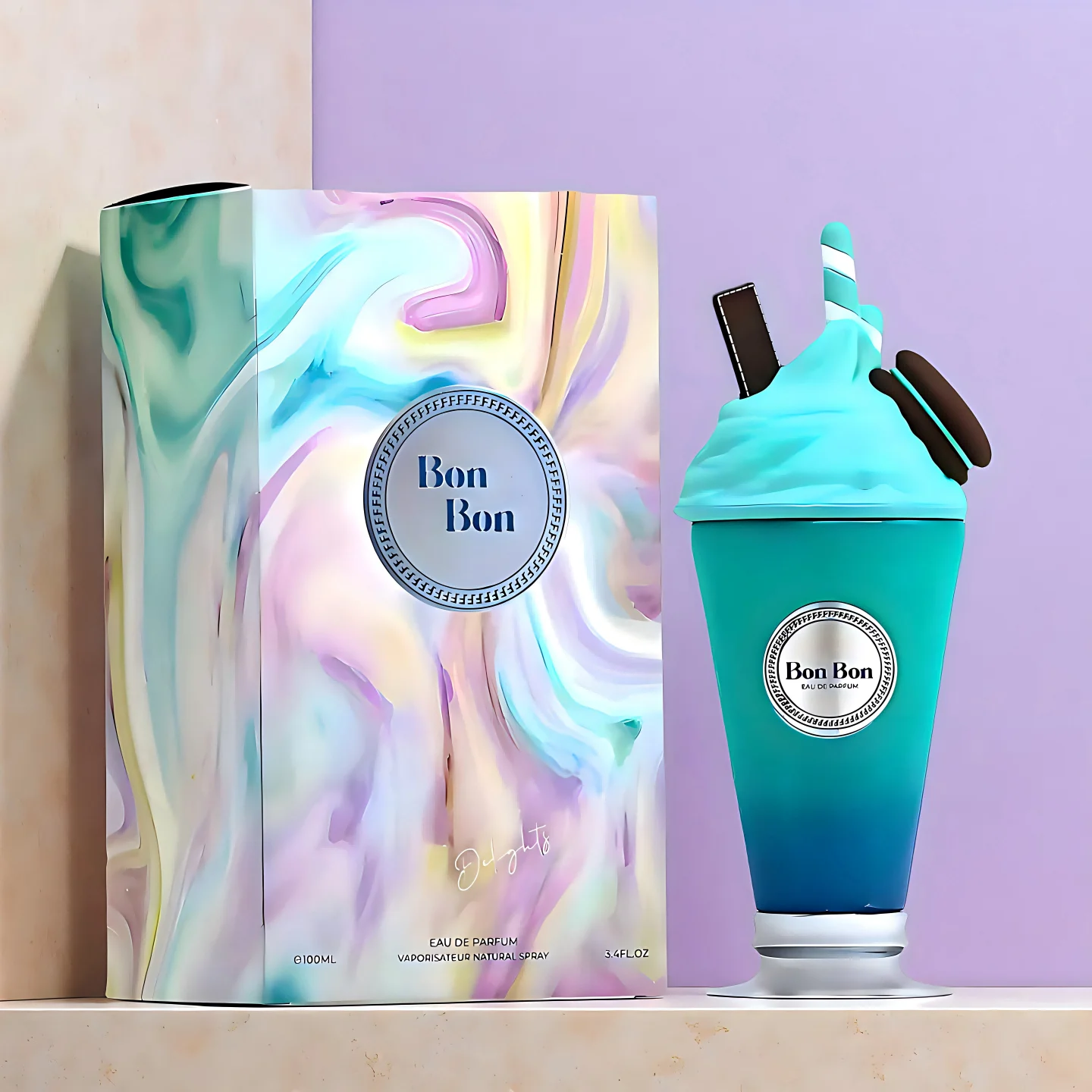 

Bon Bon 100ml 3.4oz Eau de Parfum, Women's Gift Fragrance with Indulgent Sweet Candy & Smooth Texture Scent