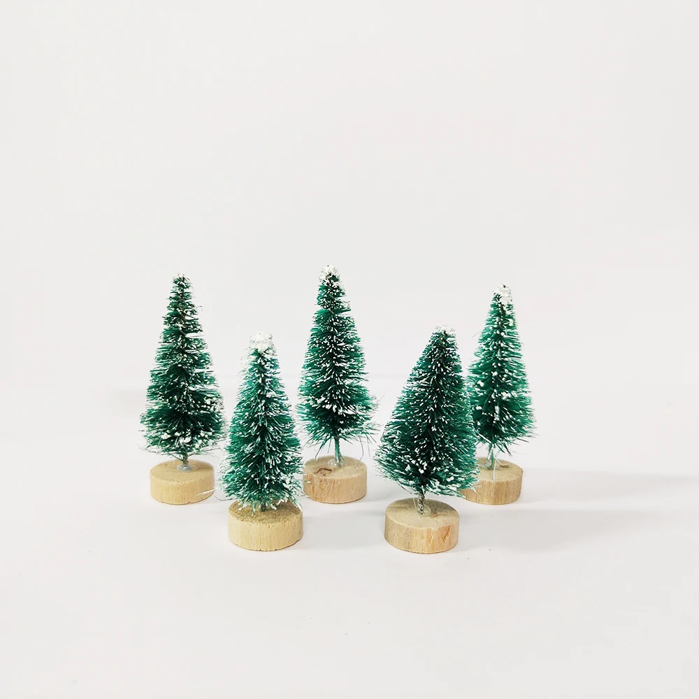 5 Stück Mini-Weihnachtsbäume aus Kunststoff Künstliche Weihnachtsbaum-Ornamente Winter-Schnee Tischdekoration DIY-Handwerk Weihnachtsdekoration 2026 – Detail 5