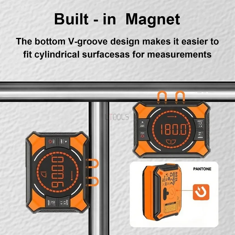 

3-in-1 Digital Angle Ruler XY-Laser Electronic Protractor Woodworking Rechargeable Magnetic Inclinometer Mini Laser Angle Finder