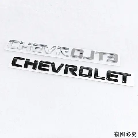 19.7x1.8cm ABS 자동차 뒷 트렁크 편지 엠 블 럼 스티커 시보레 로고 자동 장식 액세서리 배지 데칼 수정 부품