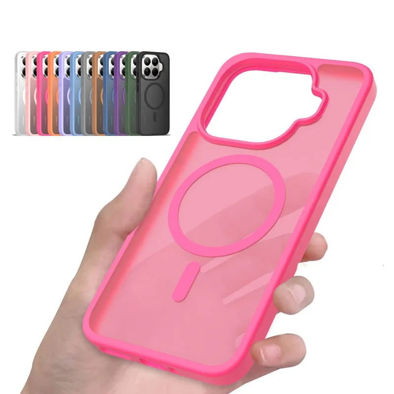 Magnetische, matte, stoßfeste Hülle für Xiaomi 17T Pro, Magsafe, kabelloses Laden, harte Acryl-Soft-Frame-Schutzhülle für Mi 15T 15TPro – Detail 1