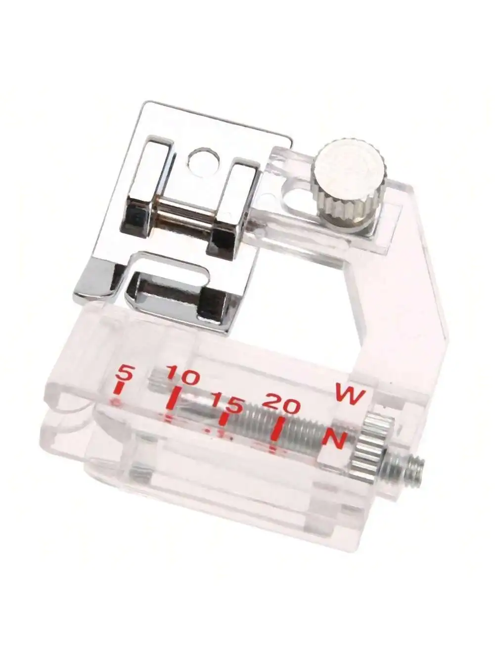 5mm bis 20mm Verstellbarer Vortragstüllenfuß für alle Low Shank Snap-On Nähmaschinen von Singer, Brother, Babylock, Euro-Pro, Janome, Kenmore – Detail 10