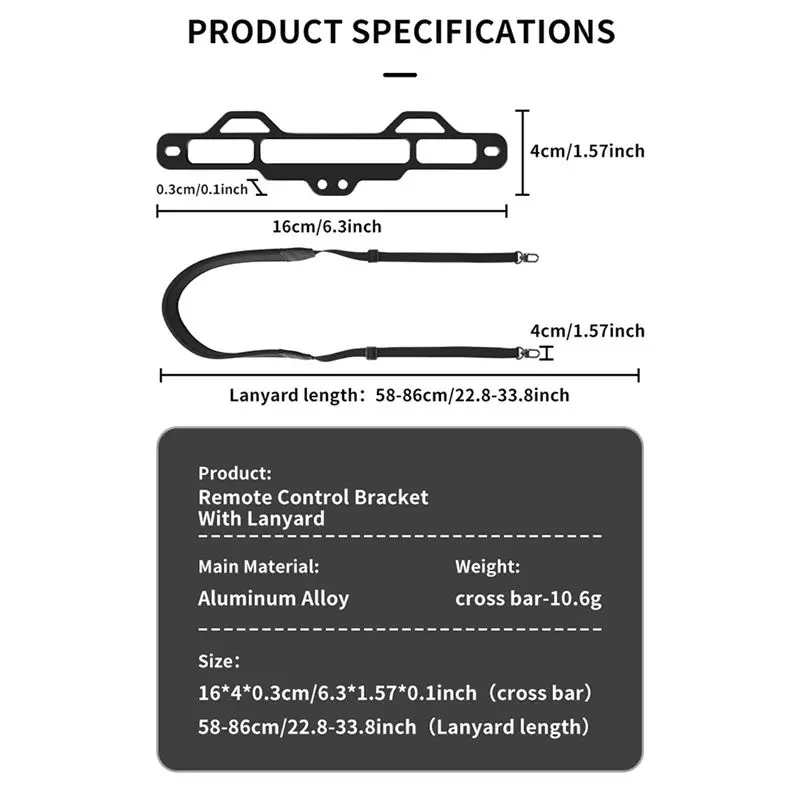 DJI RC Pro 2용 컨트롤 스크린 마운트 보드 후크 브래킷 스트랩 버클 홀더 포함 DJI 4 Pro용