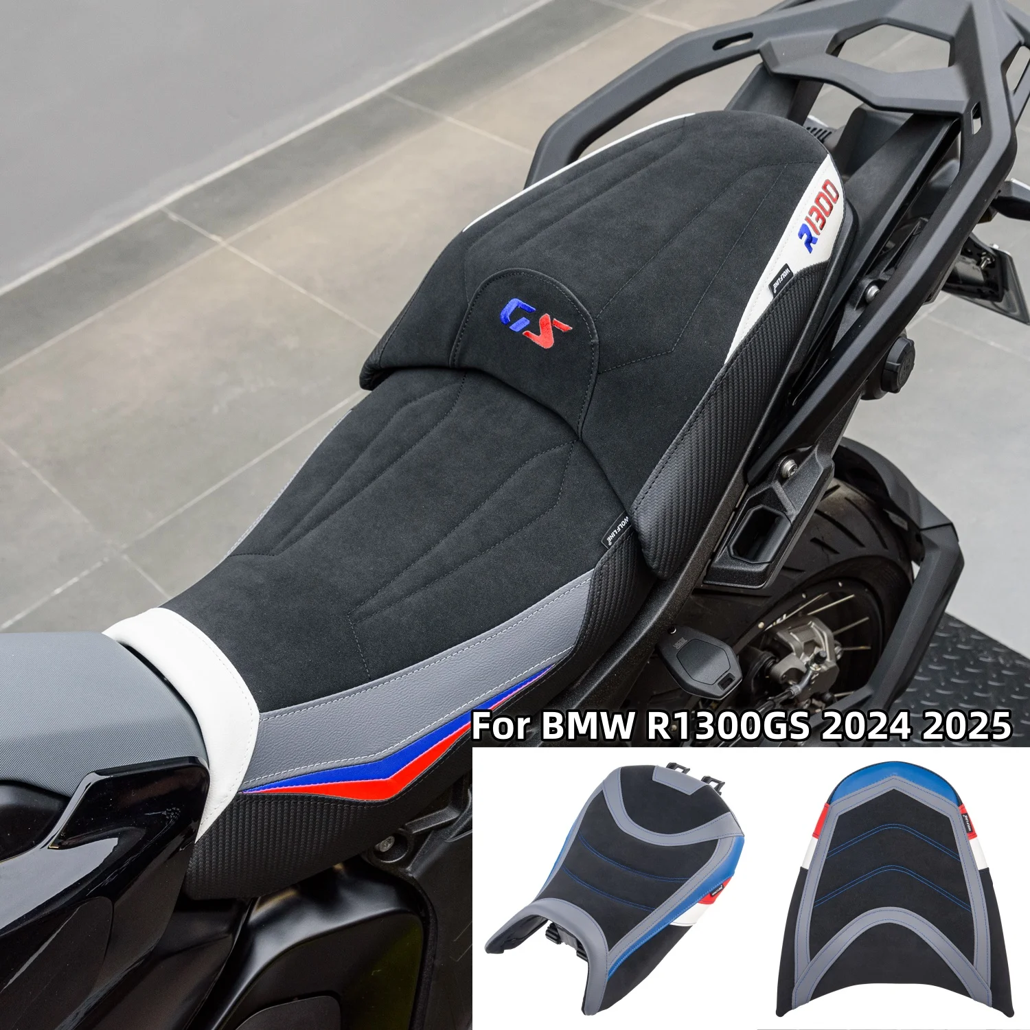 

Motorcycle Front Diver Seat Rider Saddle Solo Cushion Rear Passenger Cushion Pillion Pad For BMW R1300GS 2024 2025 Heat Heatable