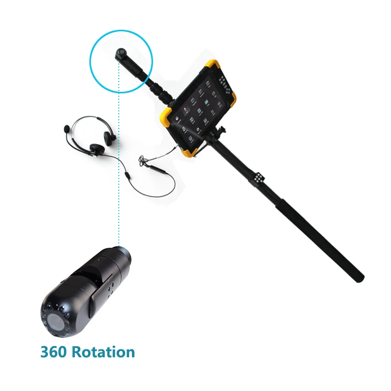 4K WIFI 360 Rotation Customized Flexible Telescopic Pole Inspection Camera Infrared Audio Video Life Detector