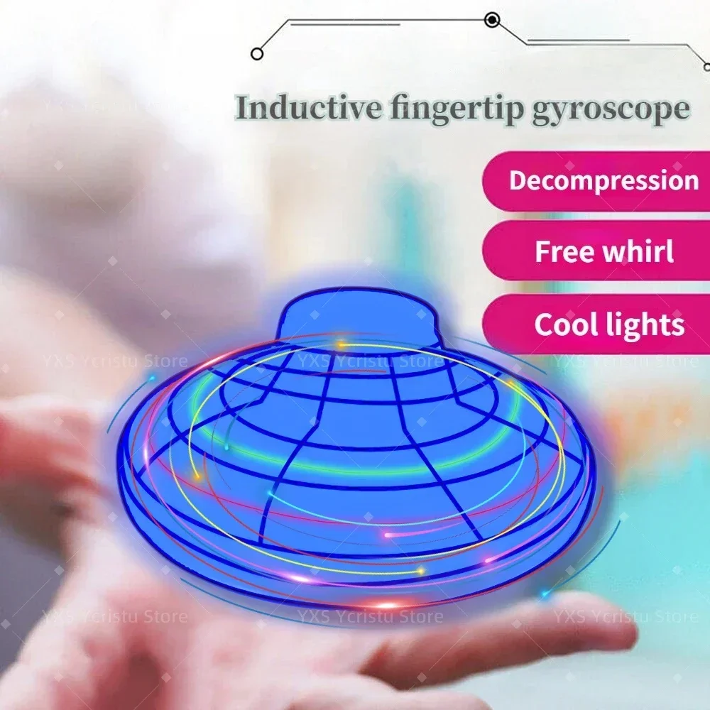 360° Flying Ball Toys Magic Ball Flying Spinner Flight Gyro UFO Fingertip Drone Aircraft induction gyroscope Decompression Toy