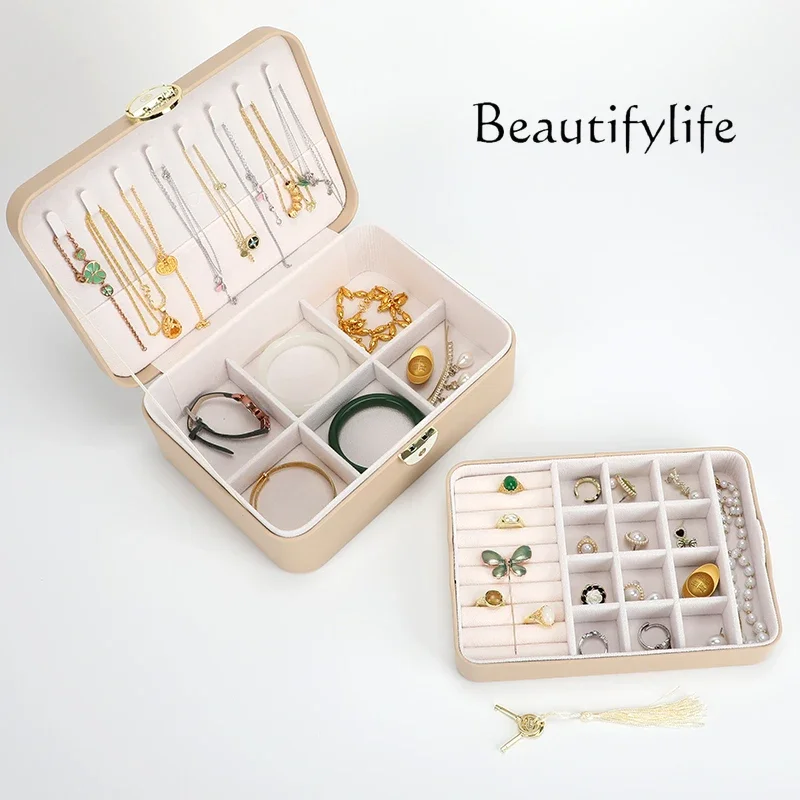 Leather Jewelry Travel Storage Box Light Luxury Delicate Jewelry Hand Jewelry Box Antioxidant Ring Box