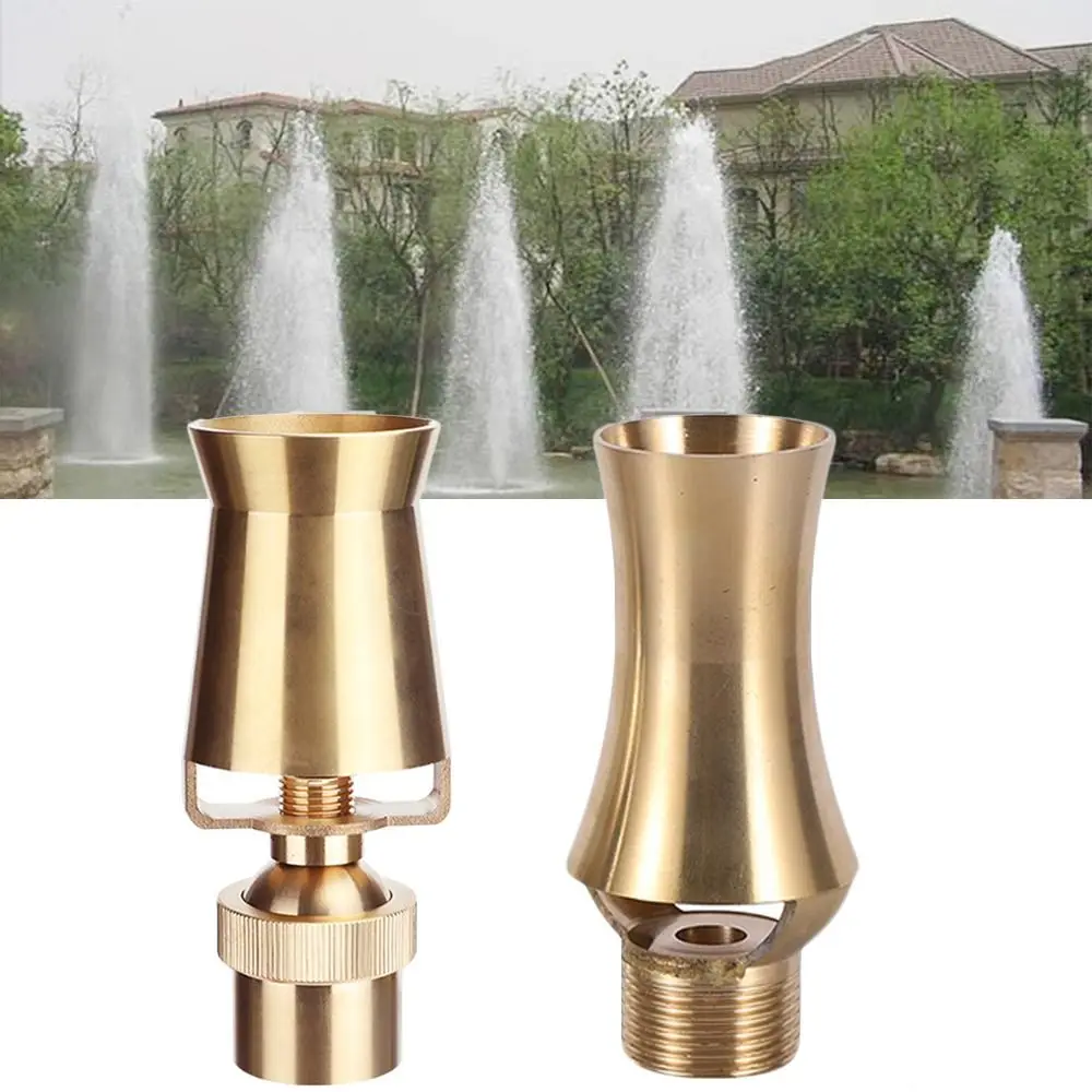 

Brass Ice Tower Cedar Fountain Nozzle 1/2" Female 3/4" Male Thread Durable Swimming Pool Fountain Nozzle Universal