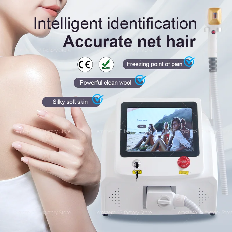 Professional Diode Laser Hair Removal 808nm 755nm 1064nm 3 Wavelength Ice Platinum Laser Beauty Equipment for Salon