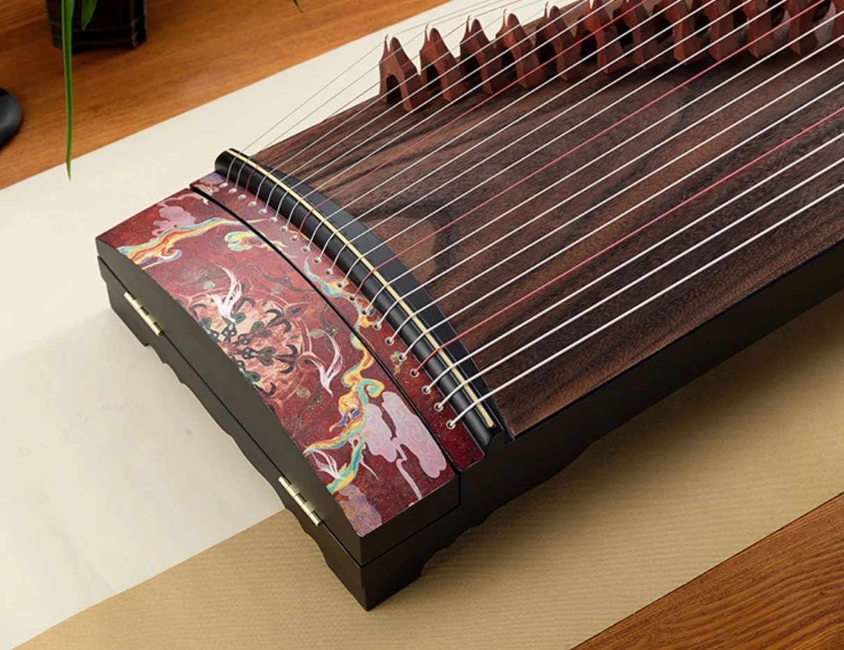 Guzheng 125Cm Professionele Uitvoering Herten Schilderij Chinese Snaarinstrument